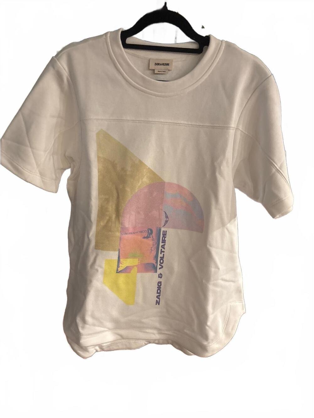 A132 NWT Zadig & Voltaire Terry Palmer Tee, Size S